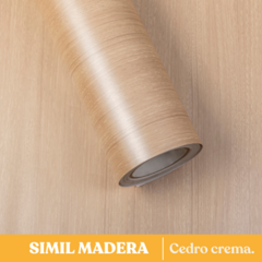 Vinilo autoadhesivo para mesada símil madera cedro crema (120 x 50 cm) - comprar online