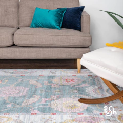 ALFOMBRA VINÍLICA 006 - TEXTIL PERSA AZUL en internet