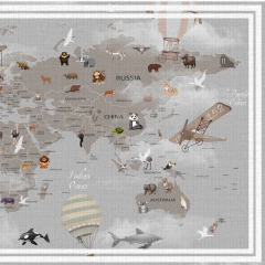 ALFOMBRA VINÍLICA 029 - MAPA KID - comprar online