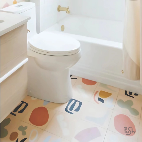 Azulejos adhesivos para piso - modelo 107 groovy - comprar online