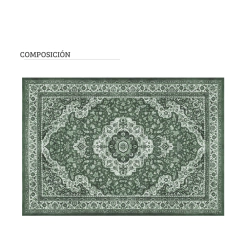 Alfombra vinílica antideslizante símil persa green 220 - Push vinilos