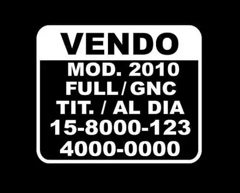 Sticker Calco Cartel Vendo Auto En Vinilo Autoadhesivo X 1 - comprar online