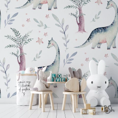 MURAL 081-DINOS ACUARELA - comprar online