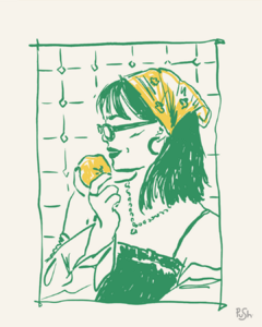 LAMINA ADHESIVA 005 - GIRL VERDE