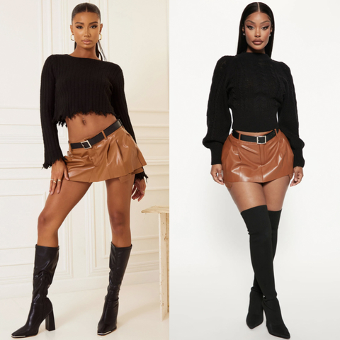 POLLERA 'CAMEL CROP'