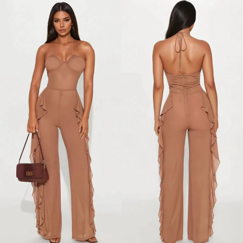 CATSUIT DE TUL 'NUDE FLOWN'