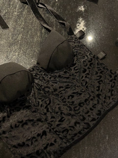 Corset Celine Velvet Print - comprar online