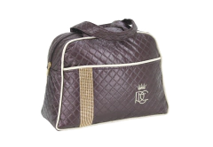 Bolsa de Mão Pata Chic Strass - Marrom