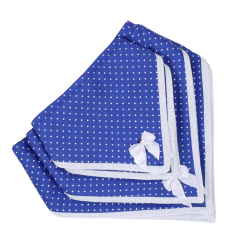 Bandana de Tecido Joy - Poá Azul Royal - comprar online