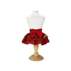 Vestido Malha Pata Chic Tradição Natalina - Vermelha
