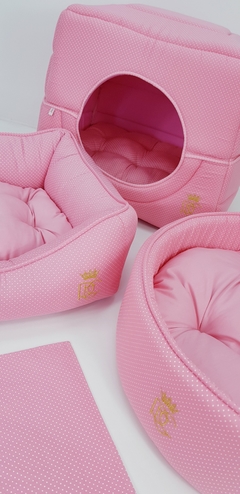 Toca Retangular Tecido Pata Chic - Poá Rosa Chiclete na internet