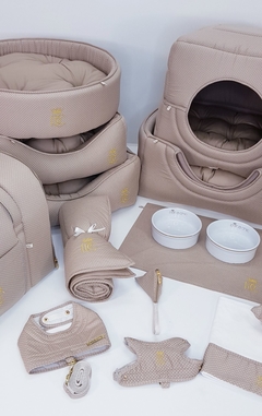 Bolsa Transporte Tecido Pata Chic - Poá Capuccino na internet