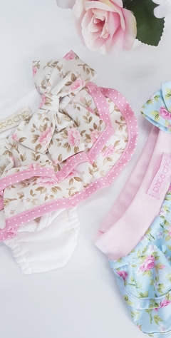 Calcinha Saia Pata Chic Floral Romantic - Rosa - Pata Chic