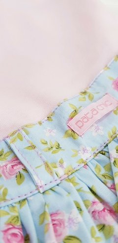Vestido Malha Pata Chic Floral Romantic - Rosa - Pata Chic