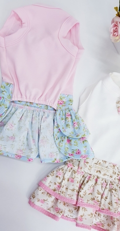 Imagem do Vestido Malha Pata Chic Floral Romantic - Rosa