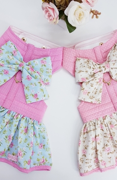 Vestido Laço e Guia Pata Chic Floral Romantic - Bege na internet