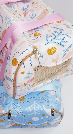 Bolsa Avião Tecido Pata Chic - Encanto Coral - Pata Chic
