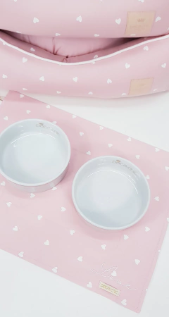 Porta Comedouro Retangular Pata Chic - Love - comprar online