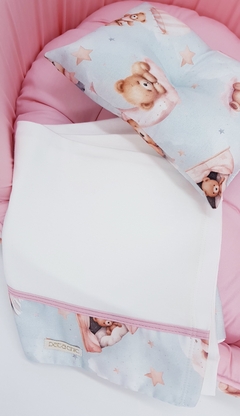 Kit Lençol e Naninha para Cama Pata Chic - Soninho Rosa na internet