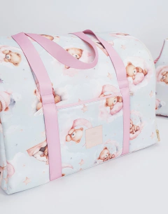 Bolsa Transporte Tecido Pata Chic - Soninho Rosa - Pata Chic