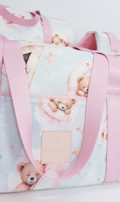 Bolsa Avião Tecido Pata Chic - Soninho Rosa na internet