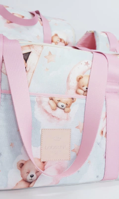 Bolsa Avião Tecido Pata Chic - Soninho Rosa na internet