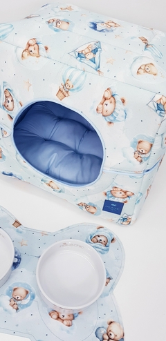 Toca Retangular Tecido Pata Chic - Soninho Azul - Pata Chic