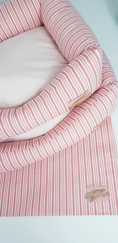 Jogo de Cama Basic M/G + Porta Comedouro Pata Chic - Listra Coral - Pata Chic