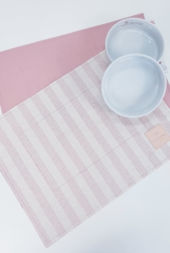 Porta Comedouro Retangular Pata Chic - Linn Listra Rose - comprar online