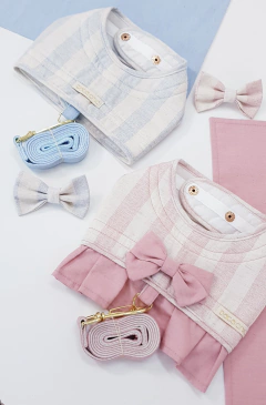 Colete Peitoral e Guia Pata Chic - Linn Rose - Pata Chic