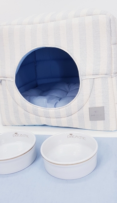 Toca Retangular Tecido Pata Chic - Linn Azul - loja online