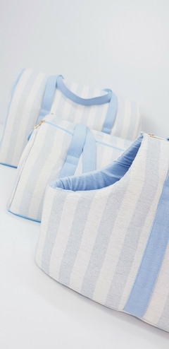 Bolsa Passeio Tecido Pata Chic - Linn Azul na internet