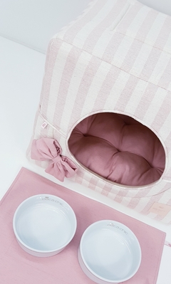 Porta Comedouro Retangular Pata Chic - Linn Rose - Pata Chic