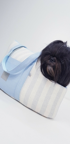 Bolsa Passeio Tecido Pata Chic - Linn Azul - loja online