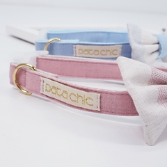 Coleira Laço Pata Chic - Linn Rose - Pata Chic