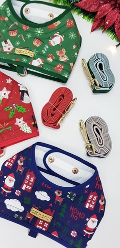 Colete Peitoral e Guia Pata Chic - Noel Verde na internet