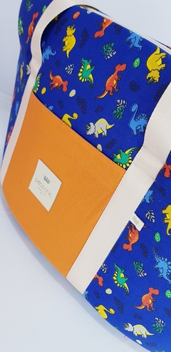 Bolsa de Passeio Tecido Pata Chic - Dino - loja online