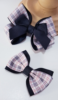 Laço de Topete Joy 10cm Bico de Pato - Xadrez Burberry na internet