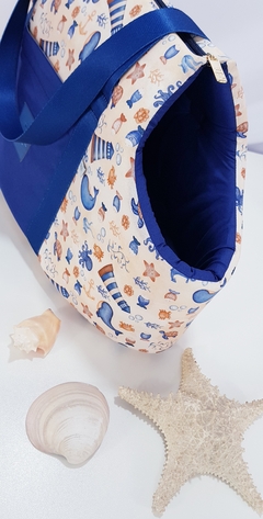 Bolsa de Passeio Tecido Pata Chic - Ocean - loja online