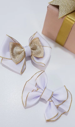 Laço de Topete Joy 10cm c/elástico - Ano Novo Dourado na internet