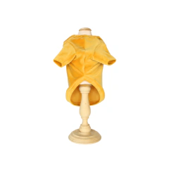 Casaco Plush Pompom Pata Chic - Mostarda - comprar online