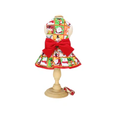 Vestido Laço e Guia Pata Chic - Magia do Noel