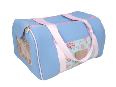 Bolsa Avião Pata Chic Doce Flor - Liso Azul na internet