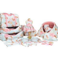 Peitoral Guia e Bolsinha Pata Chic - Soninho Rosa