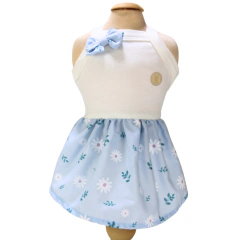 Vestido Malha Petit Pata Chic Daisy - Azul - comprar online