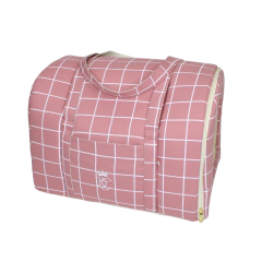 Bolsa Transporte Tecido Pata Chic Grid - Rosa