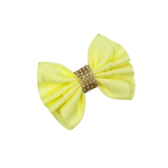Laço de Topete Joy 10cm c/elástico - Amarelo