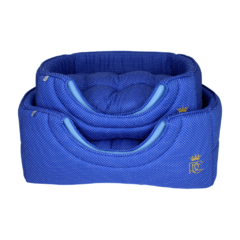 Toca Retangular Tecido Pata Chic - Poá Azul Royal