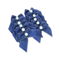 LGP10 Laço de Fita Joy 3,5cm 10Uni Pompom Marinho