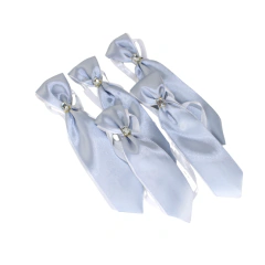 Gravata Elegant de Fita Joy 9 X 6,5cm - Fim de Ano Prateado